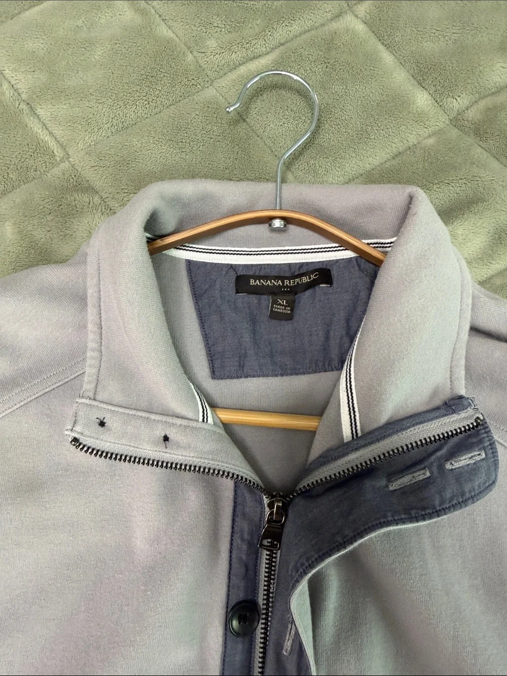 Banana Republic Men's Shirt Jacket - Light Gray
